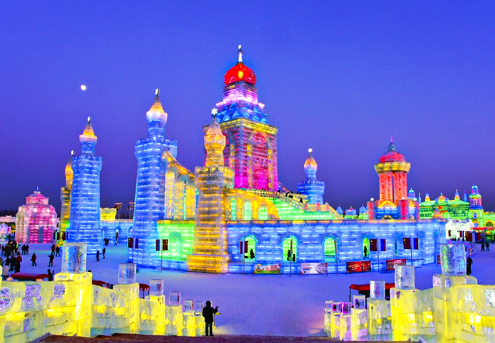 Công trình băng đăng quy mô lớn tại lễ hội băng đăng quốc tế Cáp Nhĩ Tân 2026