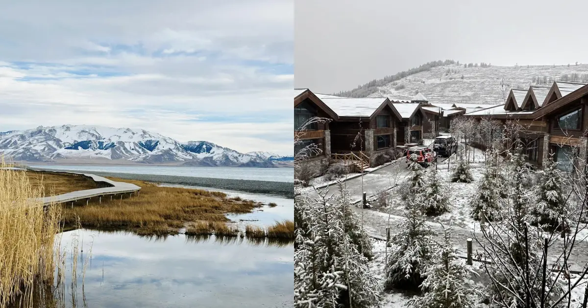 Ngắm tuyết Trung Quốc tại Tân Cương với cảnh thảo nguyên mùa đông