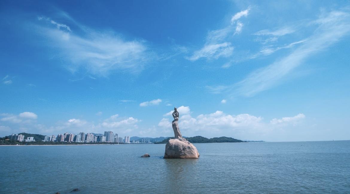 Cảnh quan đô thị và biển tại Chu Hải