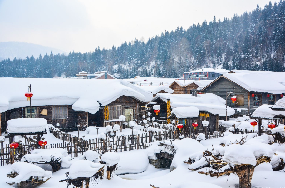 Thời điểm tuyết rơi đẹp nhất tại Thị trấn Tuyết Trung Quốc