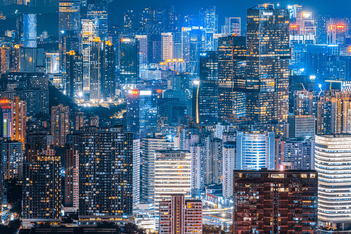 Toàn cảnh thành phố Thâm Quyến hiện đại về đêm